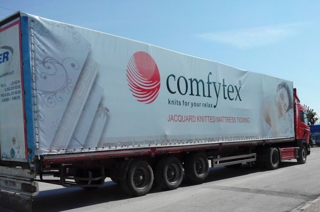 Digital Baskılı Tır Brandası Comfytex Firma Kamyon Branda Çalışması