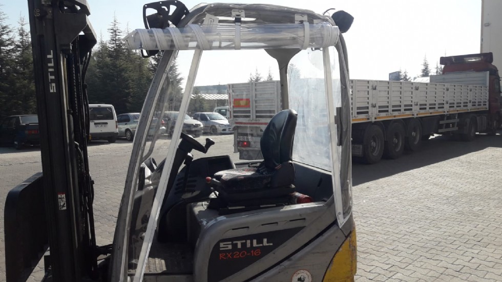 Forklift Brandası Şeffaf Kabin Brandası