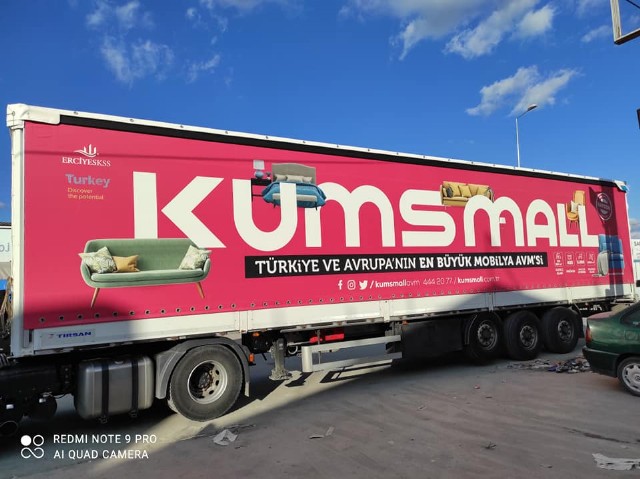 Kumsmall Avm Tırı Dijital Baskılı Tır Brandası